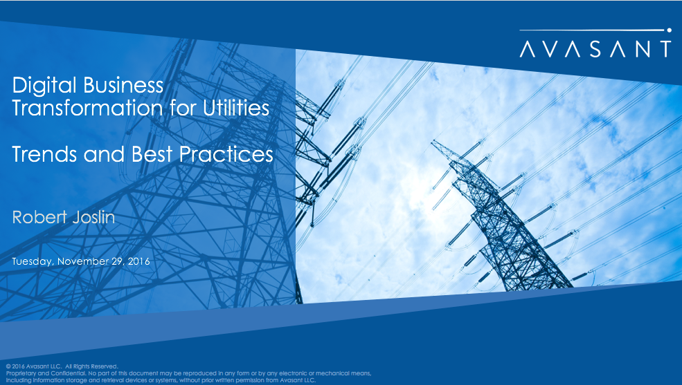 Digital Business Transformation for Utilities